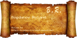 Bogdanov Roland névjegykártya